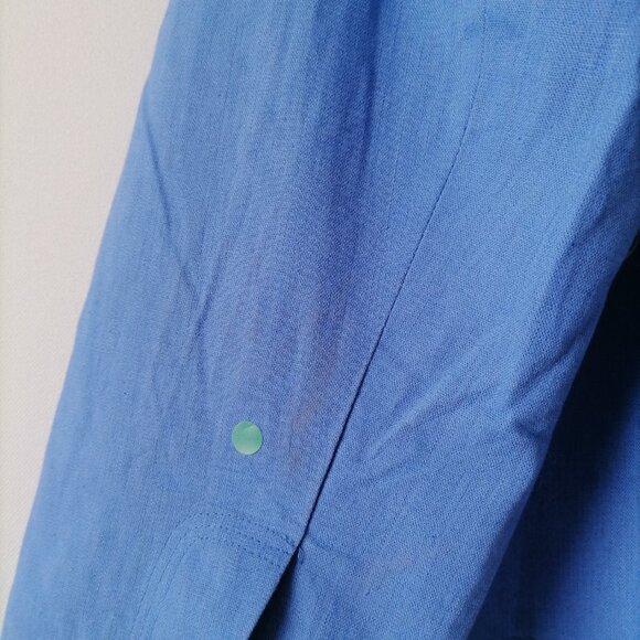 J.G. Hook Women's Blue Long Sleeve Linen Button-Up Blazer Jacket Plus Size 16W - Picture 5 of 7